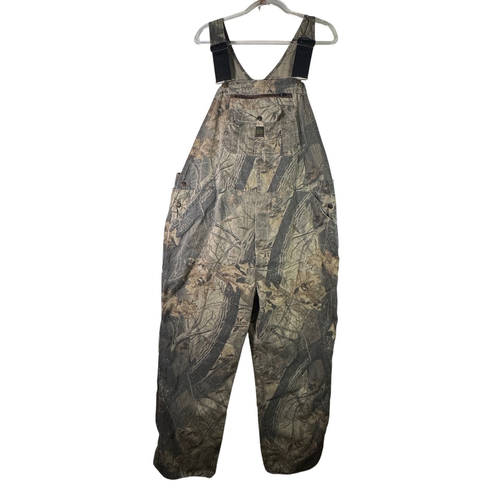Liberty Overalls Realtree Hardwoods Camo Bibs Cotton Canvas Duck 44 Regular XXL